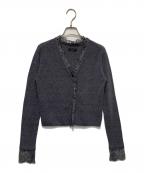 anuansアニュアンス）の古着「アイラッシュレーストリミングニット」｜グレー