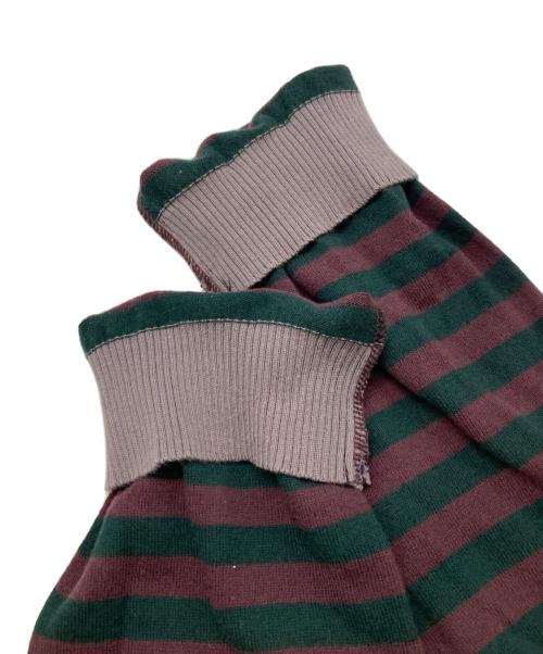 UNDERCOVER（アンダーカバー）UNDERCOVER (アンダーカバー) ボーダーニットワンピース ワインレッド×グリーン サイズ:1の古着・服飾アイテム