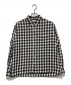 STEVEN ALANスティーブンアラン）の古着「オンブレチェックシャツ」｜ブラック×ホワイト