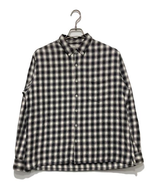 STEVEN ALAN（スティーブンアラン）STEVEN ALAN (スティーブンアラン) オンブレチェックシャツ ブラック×ホワイト サイズ:Mの古着・服飾アイテム