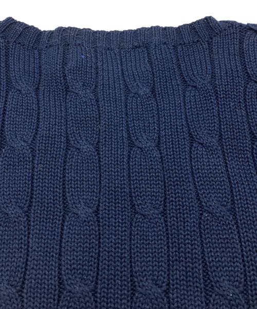 POLO RALPH LAUREN（ポロ・ラルフローレン）POLO RALPH LAUREN (ポロ・ラルフローレン) ケーブルニット ネイビー サイズ:Ｍの古着・服飾アイテム