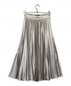 HAVEL studioハーヴェル スタジオ）の古着「EMBOSS SATIN PLEATED SK」｜グレー