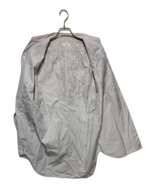 DRIES VAN NOTEN（ドリスヴァンノッテン）DRIES VAN NOTEN (ドリスヴァンノッテン) フラワー柄ストライプシャツ ホワイト サイズ:38の古着・服飾アイテム