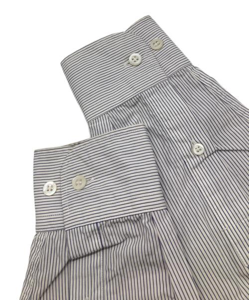 DRIES VAN NOTEN（ドリスヴァンノッテン）DRIES VAN NOTEN (ドリスヴァンノッテン) フラワー柄ストライプシャツ ホワイト サイズ:38の古着・服飾アイテム