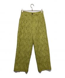 MAISON SPECIAL（メゾンスペシャル）の古着「リーフレースイージーパンツ」｜グリーン