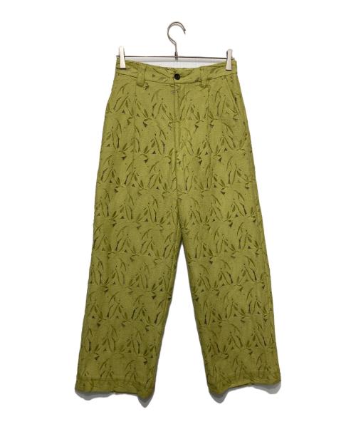MAISON SPECIAL（メゾンスペシャル）MAISON SPECIAL (メゾンスペシャル) リーフレースイージーパンツ グリーン サイズ:01の古着・服飾アイテム