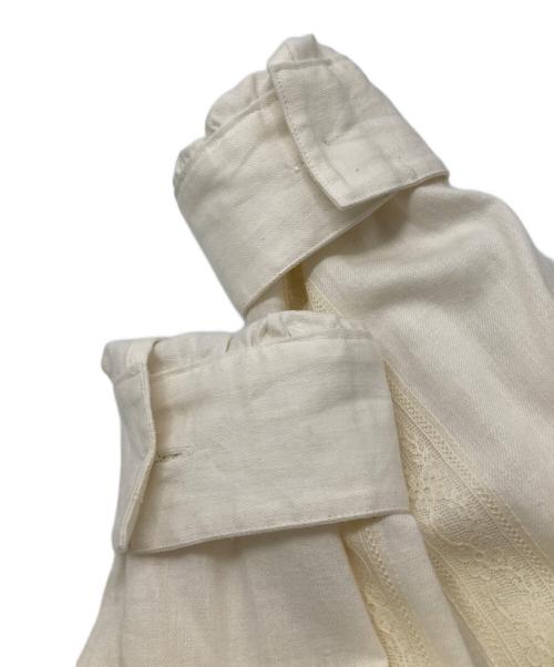 AAKU（アアク）AAKU (アアク) レースデザインシャツ アイボリー サイズ:-の古着・服飾アイテム