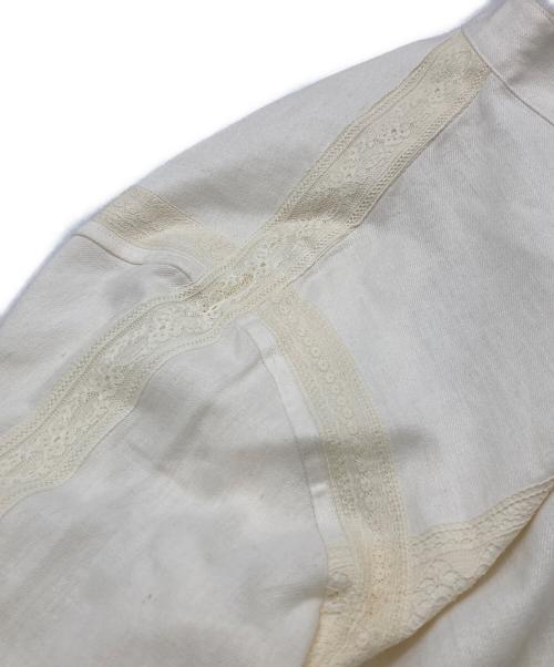 AAKU（アアク）AAKU (アアク) レースデザインシャツ アイボリー サイズ:-の古着・服飾アイテム