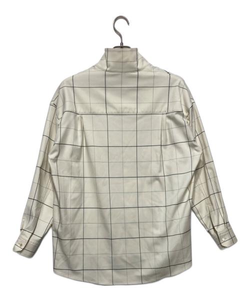 CULLNI（クルニ）CULLNI (クルニ) Window pane Check Stand Collar Shirts ホワイト×ブラック サイズ:1の古着・服飾アイテム