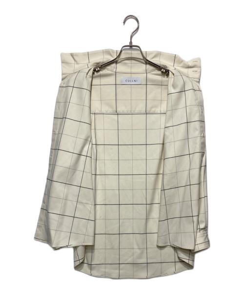 CULLNI（クルニ）CULLNI (クルニ) Window pane Check Stand Collar Shirts ホワイト×ブラック サイズ:1の古着・服飾アイテム