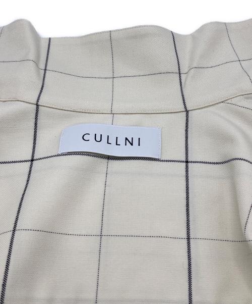 CULLNI（クルニ）CULLNI (クルニ) Window pane Check Stand Collar Shirts ホワイト×ブラック サイズ:1の古着・服飾アイテム