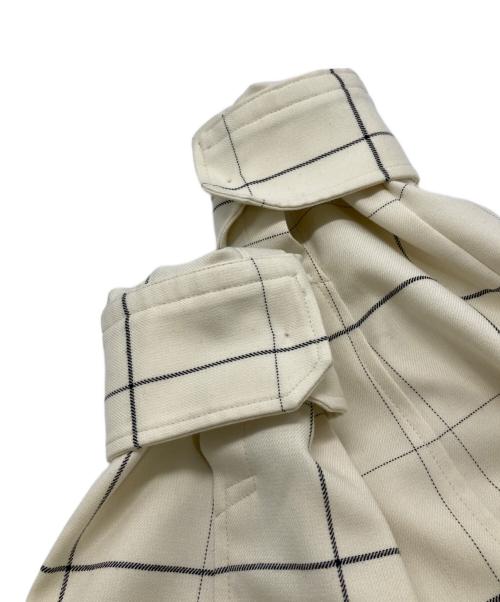 CULLNI（クルニ）CULLNI (クルニ) Window pane Check Stand Collar Shirts ホワイト×ブラック サイズ:1の古着・服飾アイテム