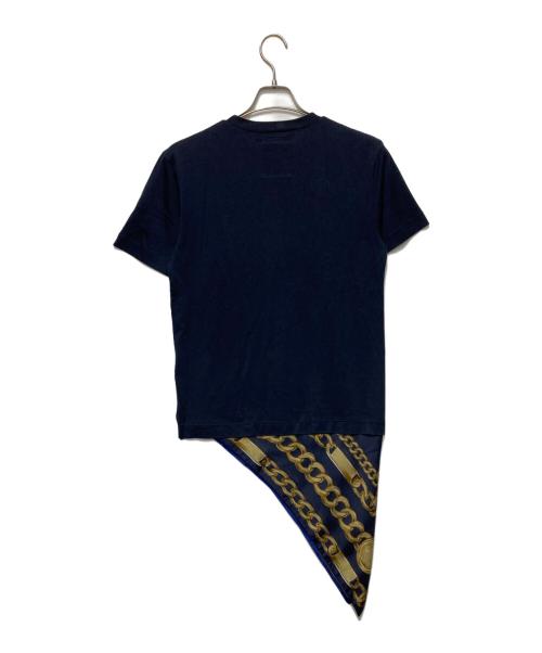 MIHARA YASUHIRO（ミハラヤスヒロ）MIHARA YASUHIRO (ミハラヤスヒロ) スカーフデザインtシャツ ネイビー サイズ:44の古着・服飾アイテム