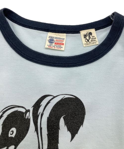 BUZZ RICKSON'S（バズリクソンズ）BUZZ RICKSON'S (バズリクソンズ) THE SKUNK WORKS (ザスカンクワークス) リンガーtシャツ スカイブルー サイズ:Ｍの古着・服飾アイテム
