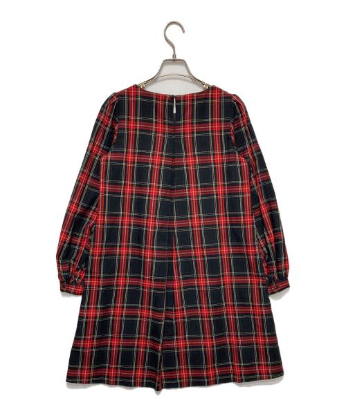 To b. by agnes b.（トゥービー バイ アニエスベー）To b. by agnes b. (トゥービー バイ アニエスベー) チェックワンピース レッド サイズ:36の古着・服飾アイテム