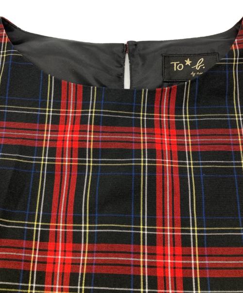 To b. by agnes b.（トゥービー バイ アニエスベー）To b. by agnes b. (トゥービー バイ アニエスベー) チェックワンピース レッド サイズ:36の古着・服飾アイテム