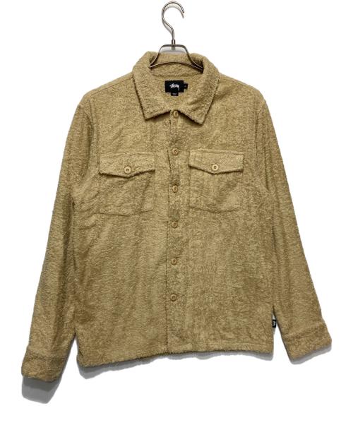 stussy（ステューシー）stussy (ステューシー) Long Terry BDU Shirt JKT ベージュ サイズ:Ｌの古着・服飾アイテム