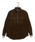 POLO RALPH LAURENポロ・ラルフローレン）の古着「ハーフジップコーデュロイシャツ」｜ブラウン
