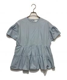 Sono（ソーノ）の古着「裾フリルブラウス」｜ブルー