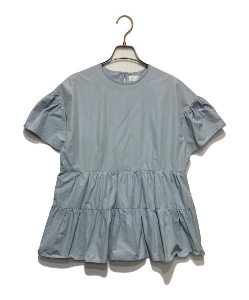 Sono（ソーノ）Sono (ソーノ) 裾フリルブラウス ブルー サイズ:1の古着・服飾アイテム