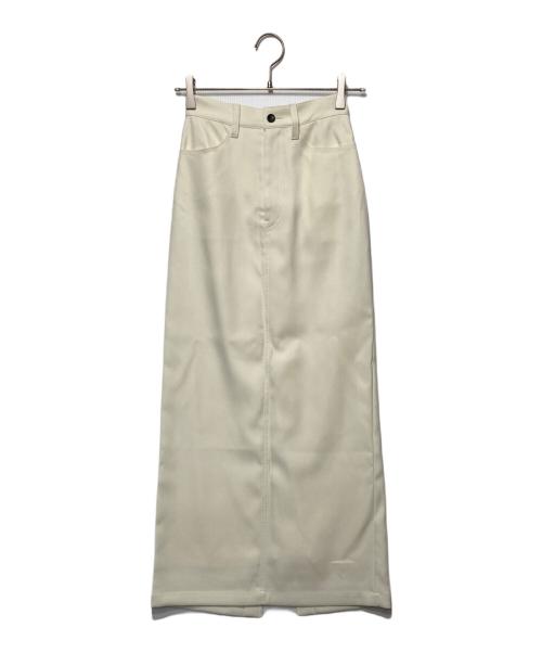 CLANE（クラネ）CLANE (クラネ) STRAIGHT LONG SKIRT ホワイトの古着・服飾アイテム