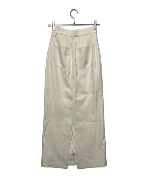 CLANE（クラネ）CLANE (クラネ) STRAIGHT LONG SKIRT ホワイトの古着・服飾アイテム