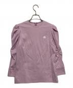 BORDERS at BALCONYボーダーズアットバルコニー）の古着「パフスリーブカットソー」｜ピンク