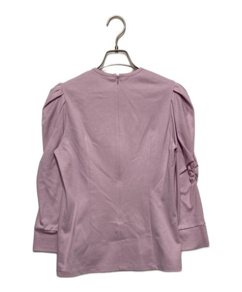 BORDERS at BALCONY（ボーダーズアットバルコニー）BORDERS at BALCONY (ボーダーズアットバルコニー) パフスリーブカットソー ピンク サイズ:36 未使用品の古着・服飾アイテム