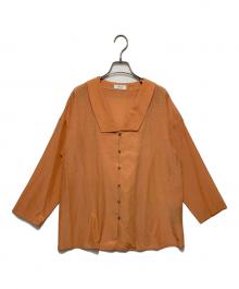 SHIPS any（シップスエニィ）の古着「ウォッシャブル2WAY タイ ブラウス」｜オレンジ