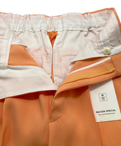 MAISON SPECIAL（メゾンスペシャル）MAISON SPECIAL (メゾンスペシャル) センタータックテーパードパンツ オレンジ サイズ:36 未使用品の古着・服飾アイテム