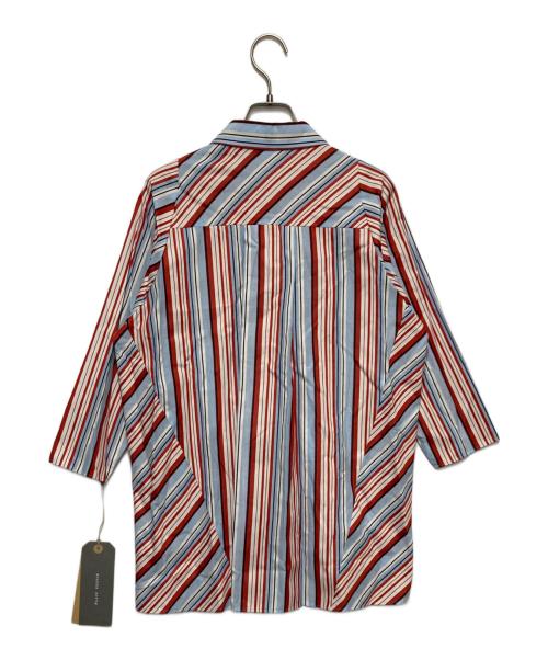 PLAIN PEOPLE（プレインピープル）PLAIN PEOPLE (プレインピープル) コットンドビーストライプシャツ ブルー×レッド サイズ:2の古着・服飾アイテム