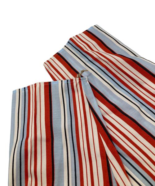 PLAIN PEOPLE（プレインピープル）PLAIN PEOPLE (プレインピープル) コットンドビーストライプシャツ ブルー×レッド サイズ:2の古着・服飾アイテム