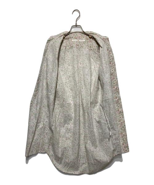 45rpm（45アールピーエム）45rpm (45アールピーエム) 花柄ロングシャツワンピース ホワイト×グリーン サイズ:2の古着・服飾アイテム