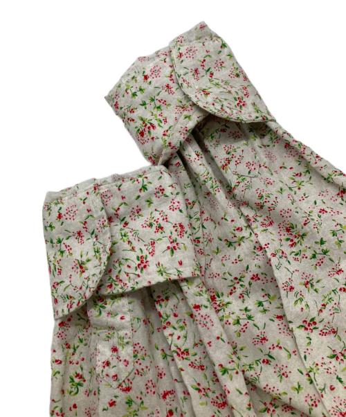 45rpm（45アールピーエム）45rpm (45アールピーエム) 花柄ロングシャツワンピース ホワイト×グリーン サイズ:2の古着・服飾アイテム