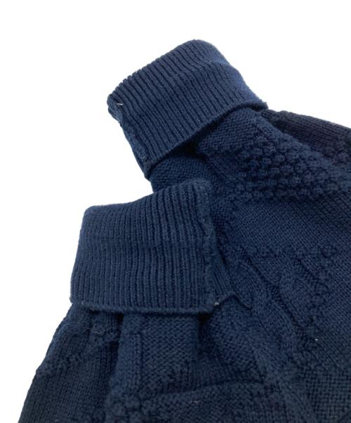 Burberry's（バーバリー）Burberry's (バーバリーズ) ホースロゴ刺繍ニット ネイビー サイズ:42の古着・服飾アイテム