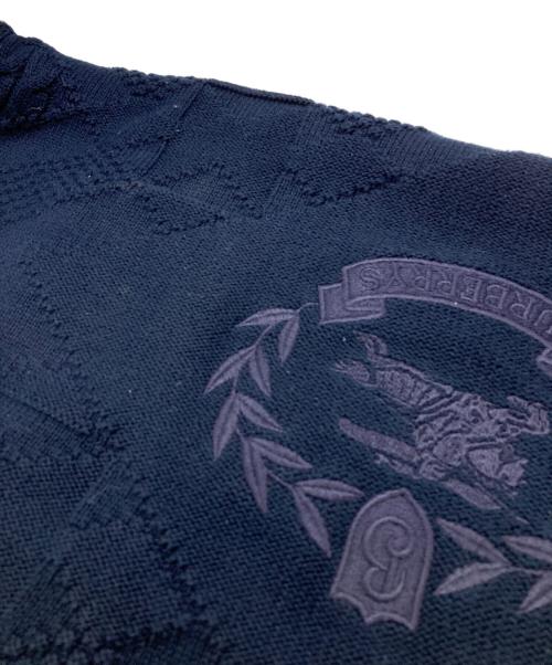 Burberry's（バーバリー）Burberry's (バーバリーズ) ホースロゴ刺繍ニット ネイビー サイズ:42の古着・服飾アイテム