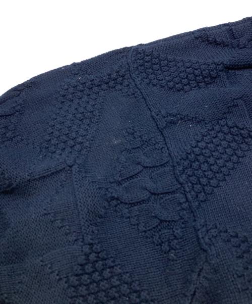 Burberry's（バーバリー）Burberry's (バーバリーズ) ホースロゴ刺繍ニット ネイビー サイズ:42の古着・服飾アイテム