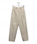 TORY BURCHトリーバーチ）の古着「タックパンツ」｜ベージュ