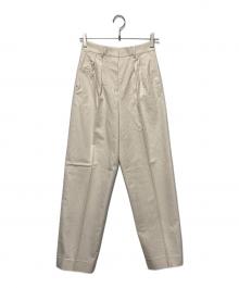 TORY BURCH（トリーバーチ）の古着「タックパンツ」｜ベージュ