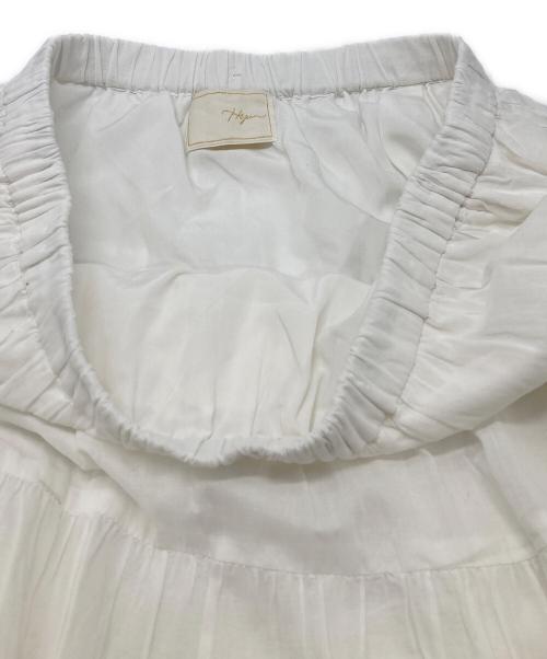 Spick and Span（スピックアンドスパン）Spick and Span (スピックアンドスパン) HYU 100/ボイルティアードスカート ホワイト サイズ:38の古着・服飾アイテム