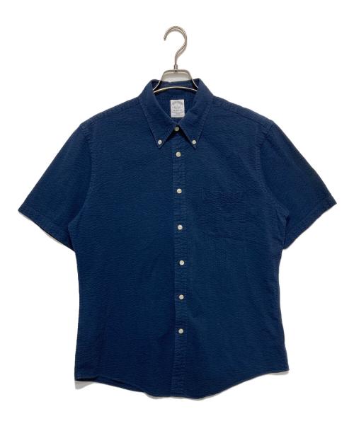 BROOKS BROTHERS（ブルックスブラザーズ）BROOKS BROTHERS (ブルックスブラザーズ) 半袖シャツ ネイビー サイズ:Ｌの古着・服飾アイテム