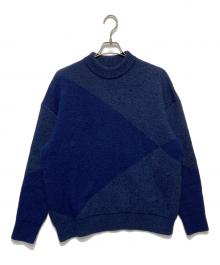 MARKA（マーカ）の古着「ウールシルクネップヤーン / クルーネック」｜ブルー