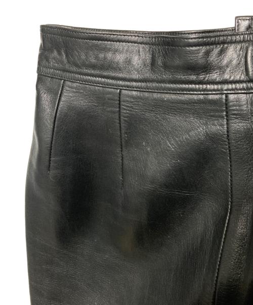 LOEWE（ロエベ）LOEWE (ロエベ) ナッパレザースカート ブラック サイズ:40の古着・服飾アイテム