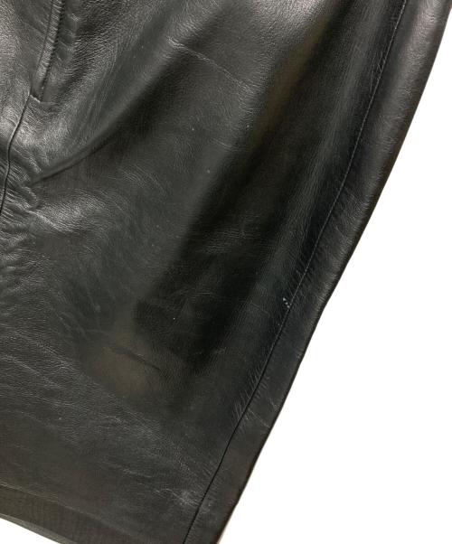 LOEWE（ロエベ）LOEWE (ロエベ) ナッパレザースカート ブラック サイズ:40の古着・服飾アイテム