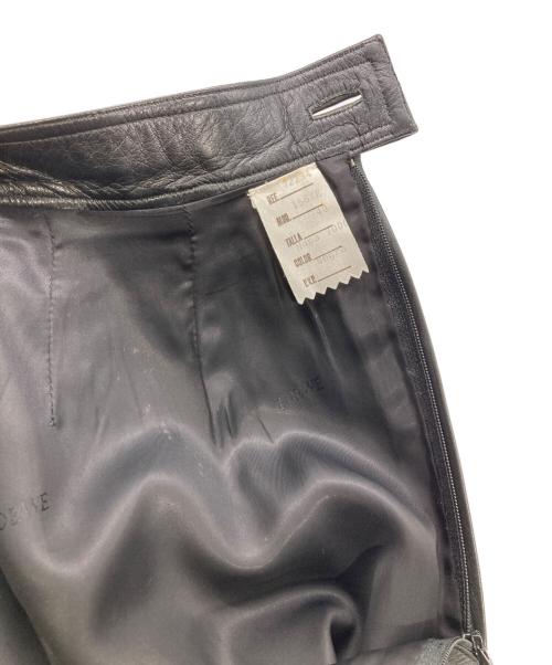 LOEWE（ロエベ）LOEWE (ロエベ) ナッパレザースカート ブラック サイズ:40の古着・服飾アイテム