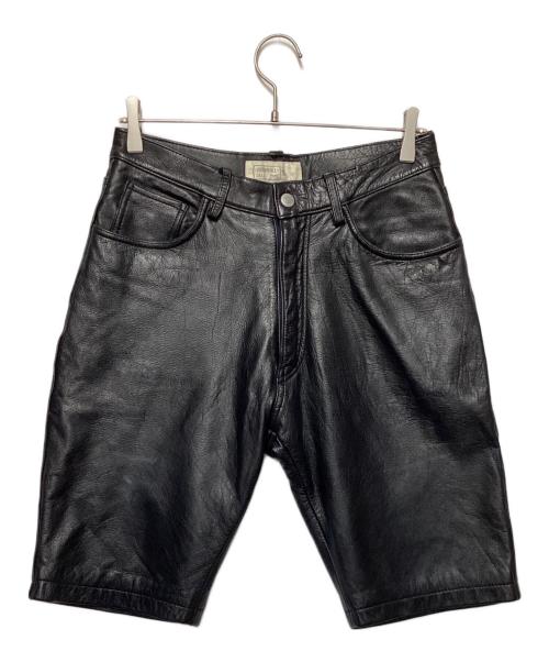 JOHNBULL（ジョンブル）JOHNBULL (ジョンブル) レザーハーフパンツ ブラック サイズ:32の古着・服飾アイテム