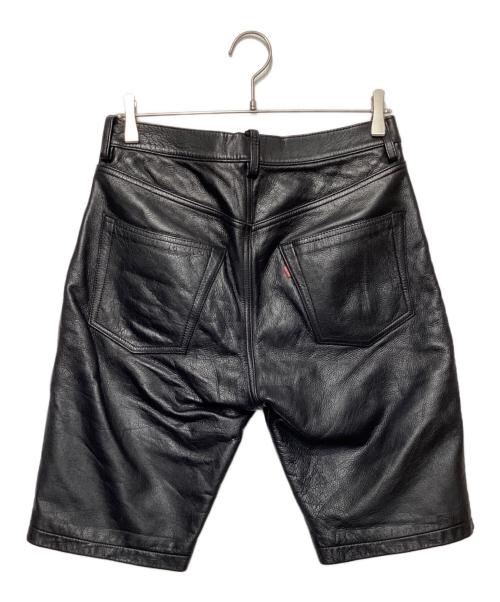 JOHNBULL（ジョンブル）JOHNBULL (ジョンブル) レザーハーフパンツ ブラック サイズ:32の古着・服飾アイテム