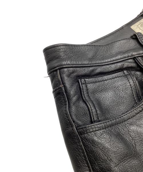 JOHNBULL（ジョンブル）JOHNBULL (ジョンブル) レザーハーフパンツ ブラック サイズ:32の古着・服飾アイテム