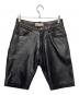 JOHNBULL（ジョンブル）の古着「レザーハーフパンツ」｜ブラック