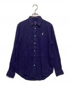 POLO RALPH LAURENポロ・ラルフローレン）の古着「ポニー刺繍リネンシャツ」｜パープル